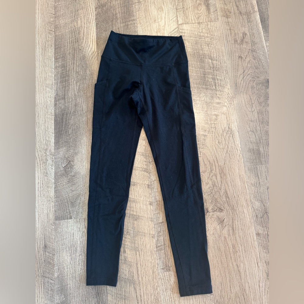 Aerie Black Leggings With Pockets Chill Play Move Size S